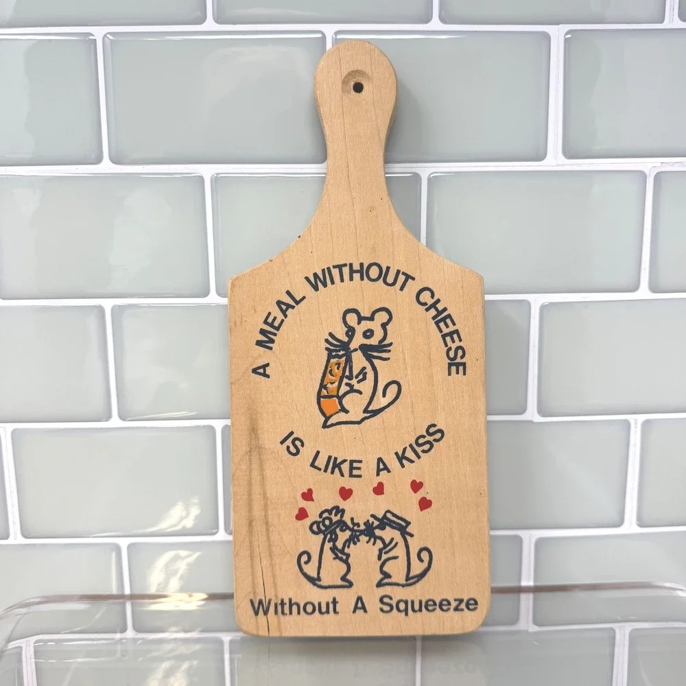 Vintage WASCO Wisconsin Wood Cheese Board 